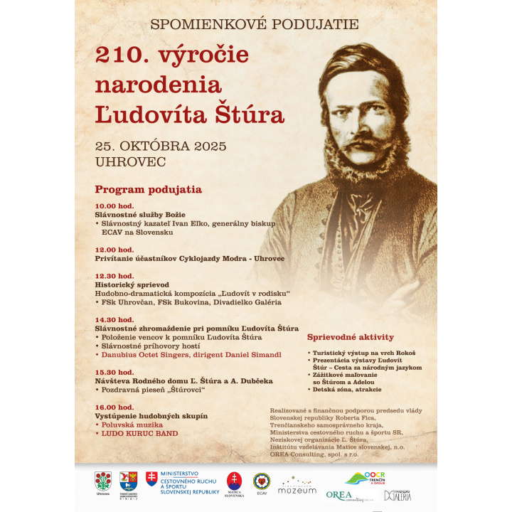 25.10.2025 UHROVEC - 210.výročie narodenia Ľ.Štúra