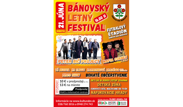 Bánovský letný festival 21.júna 2025