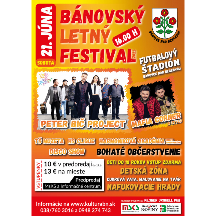 Bánovský letný festival 21.júna 2025