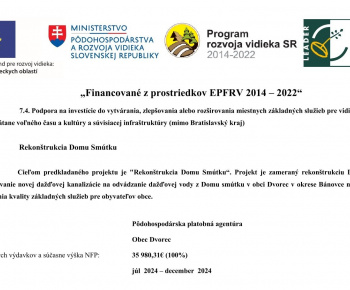 Aktuality / „Financované z prostriedkov EPFRV 2014 – 2022“ - foto