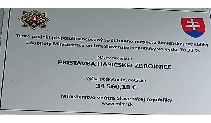 Prístavba hasičskej zbrojnice
