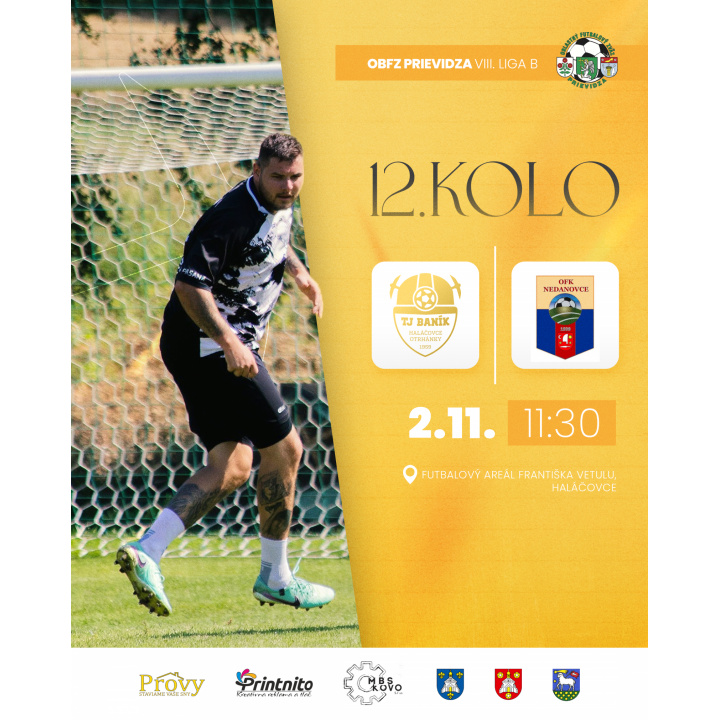Futbalový zápas 02.11.2025 TJ Haláčovce Otrhánky - OFK Nedanovce