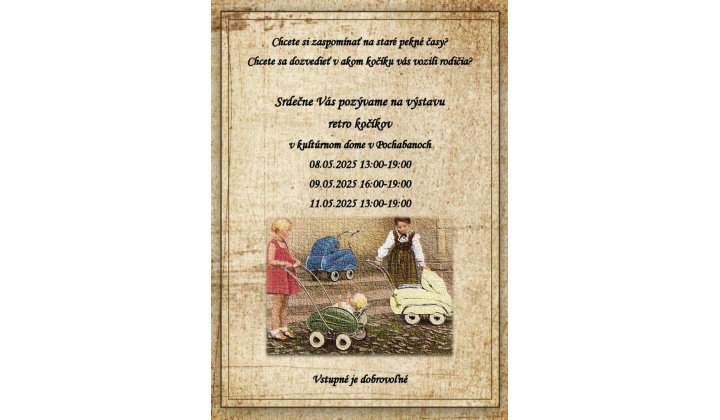 Výstava retrokočíkov v Pochabanoch 2025