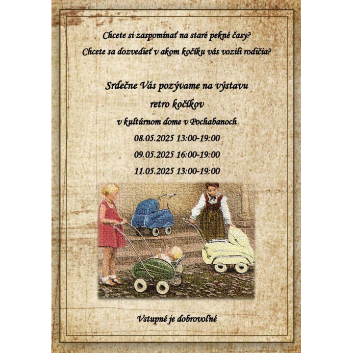 Výstava retrokočíkov v Pochabanoch 2025