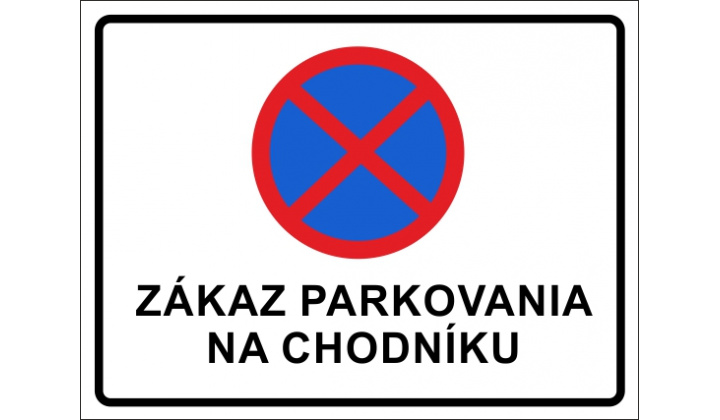 Zákaz parkovania na chodníkoch